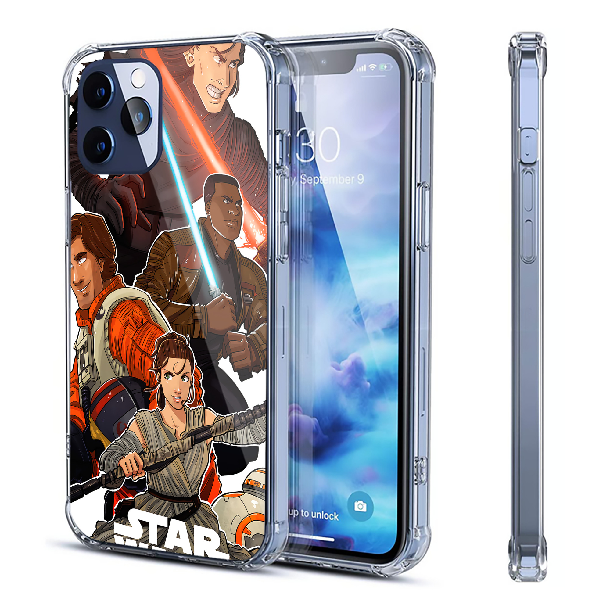 （画像用） スター・ウォーズ Star Wars 【iPhone 12シリーズ対応】透明スマホケース（クリアソフトケース）